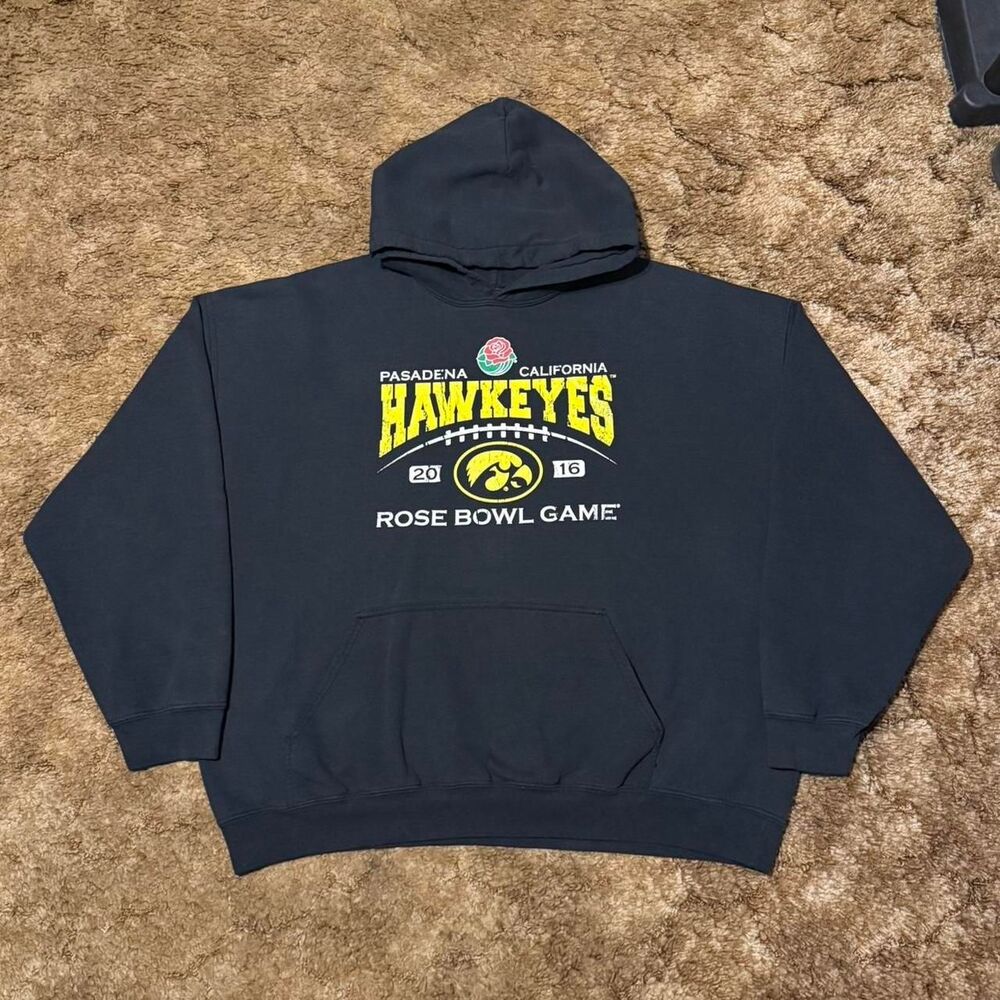 Iowa Hawkeyes 2016 Rose Bowl College Football Hoodie Black XXLarge